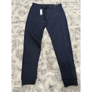 Liverpool mens 4 pocket zippered drawstring jogger pants, Navy; 31x30